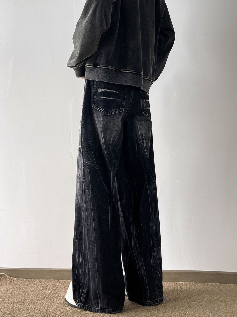 Japanese Brand Retro loose high street straight leg jeans Size US 32 / EU 48 - 5 Thumbnail