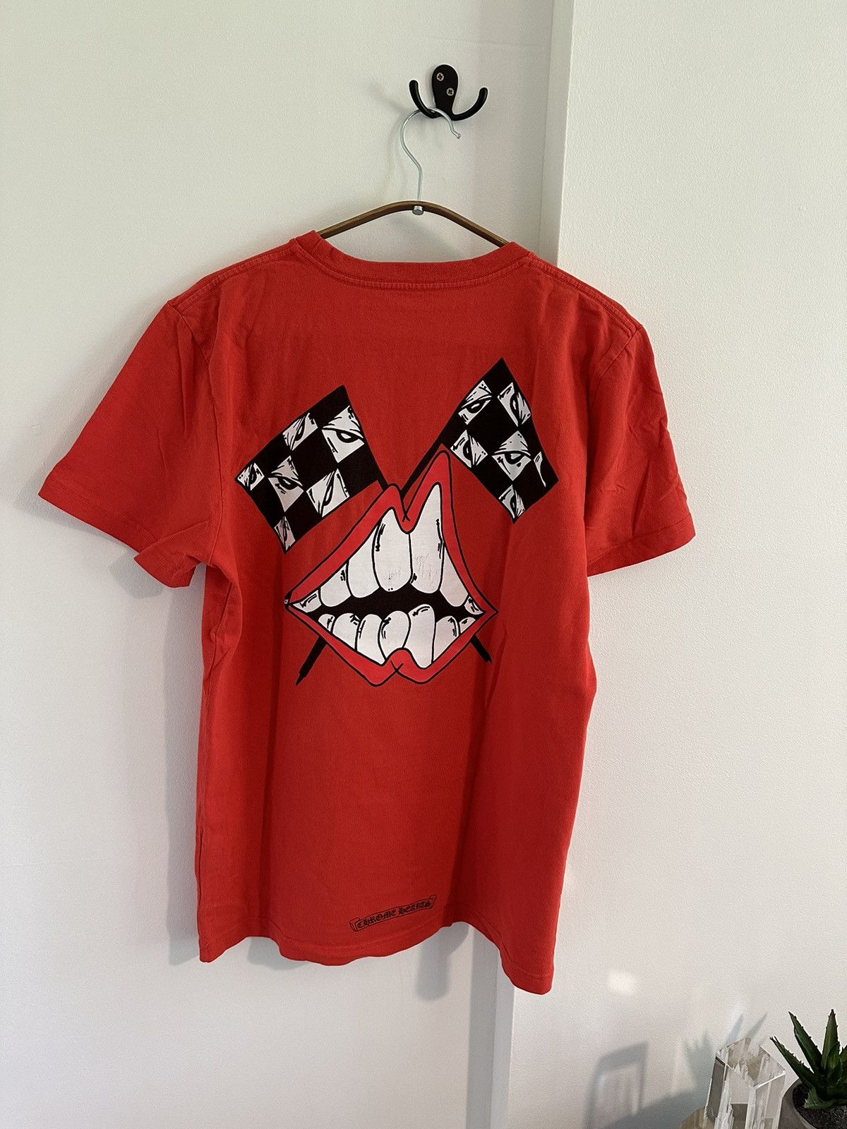 image of Chrome Hearts Matty Boy Red Chomper Racing T-Shirt, Men's (Size Small)
