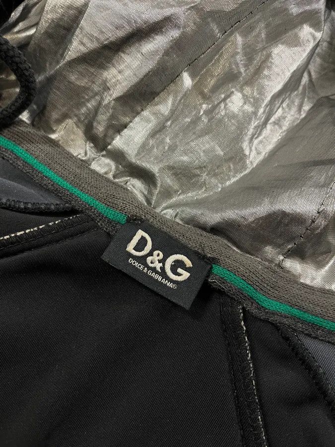 Dolce & Gabbana AW2007 Dolce & Gabbana Black Velvet Metallic Zip Hoodie Size S / US 4 / IT 40 - 8 Thumbnail