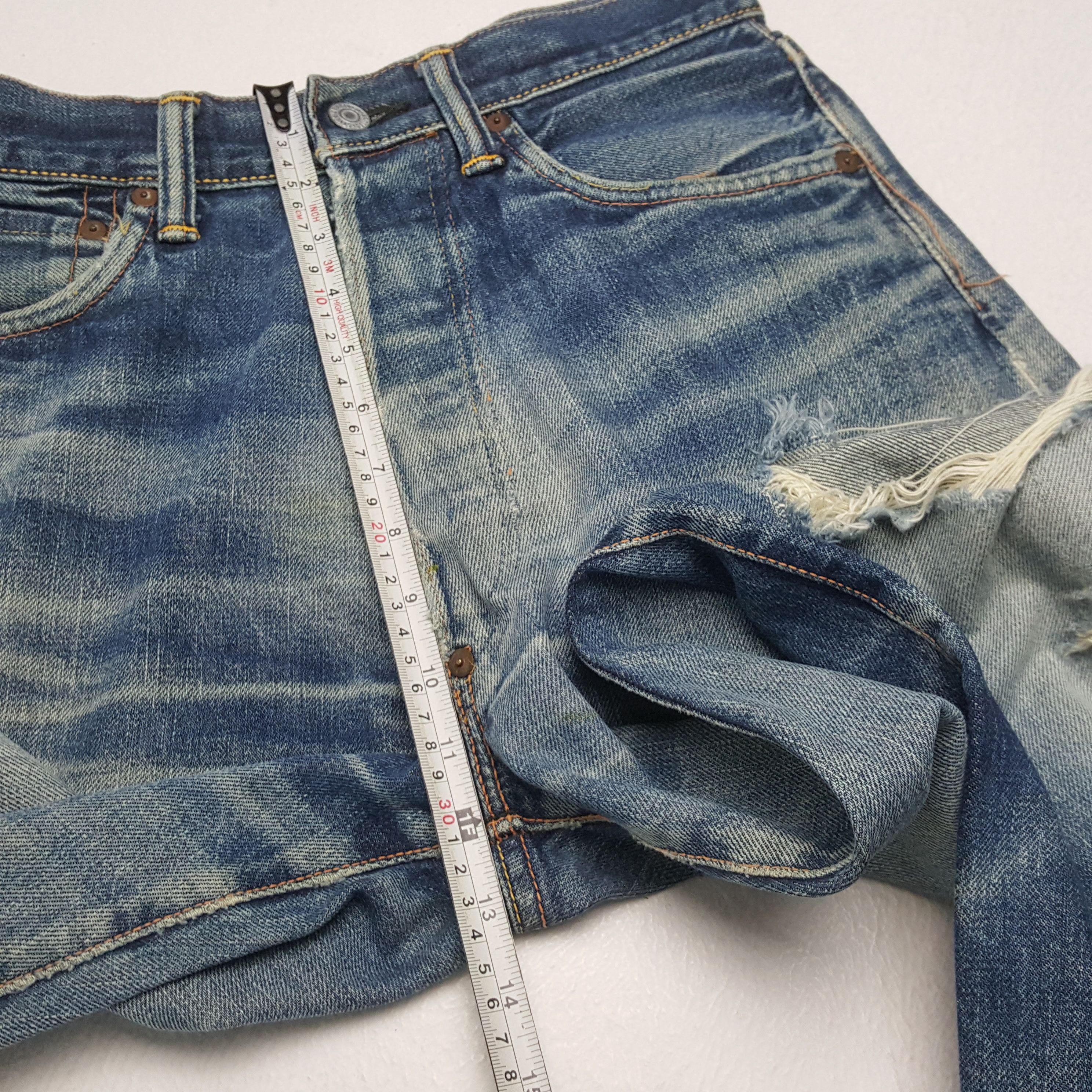 Evisu EVISU Japanese Streetwear Custom Daicock Distressed Jeans Size US 27 - 8 Thumbnail