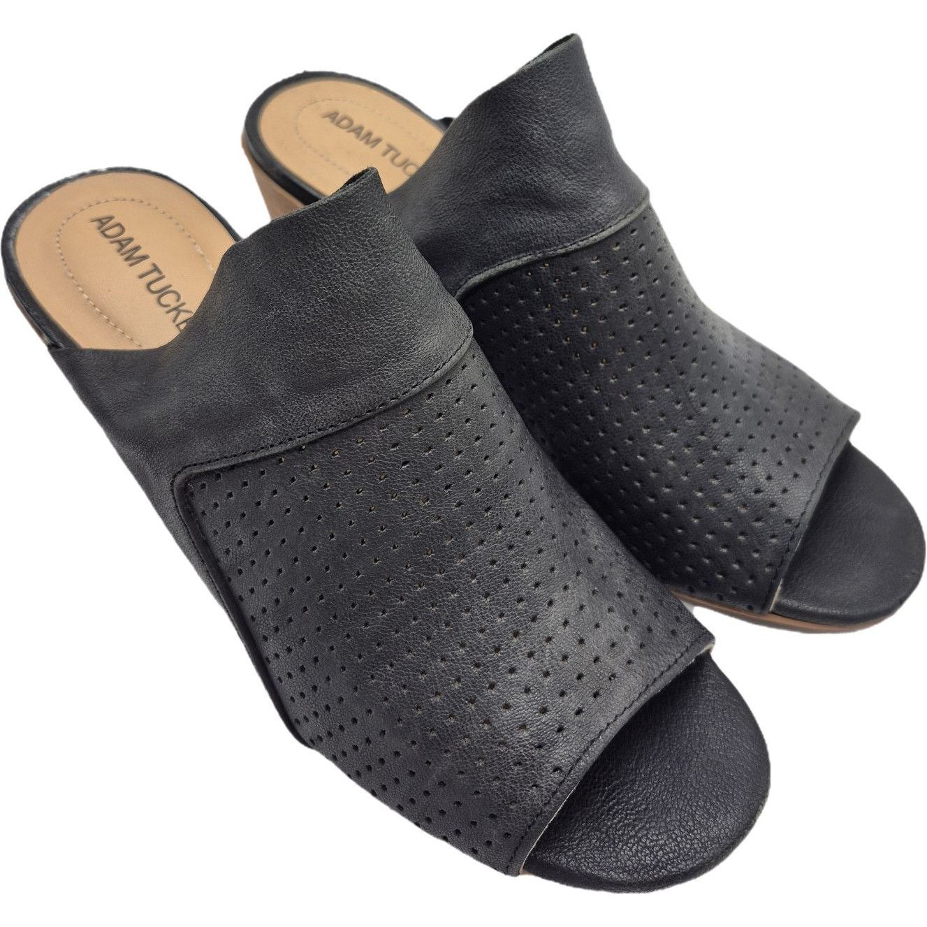 Other Adam Tucker Mylee Heeled Mule Slide Sandals Women's 6.5 Blac Size US 6.5 / IT 36.5 - 1 Thumbnail