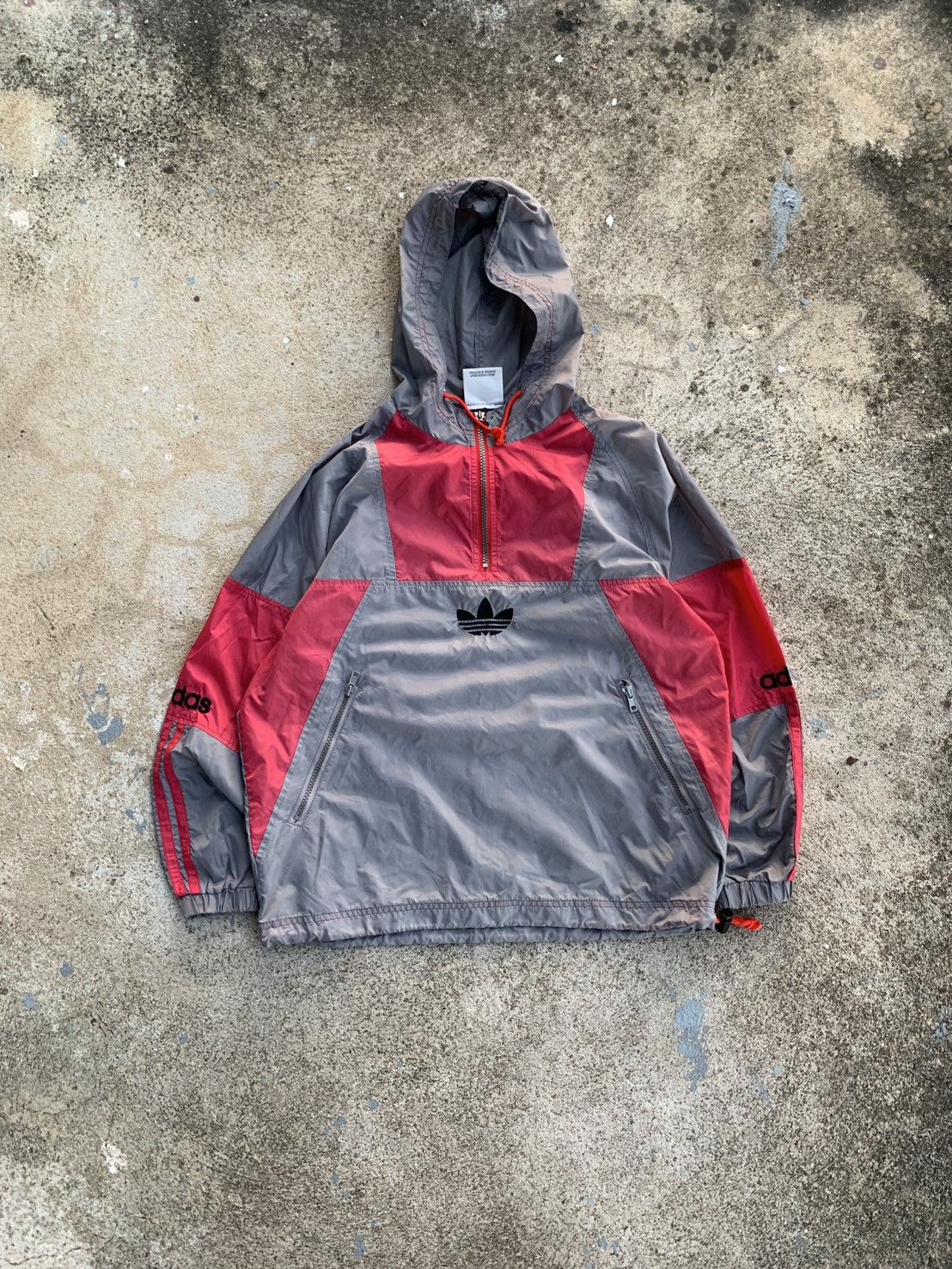Adidas Jacket Adidas Two-Tone Peach Grey Vintage 90's Size US M / EU 48-50 / 2 - 1 Thumbnail
