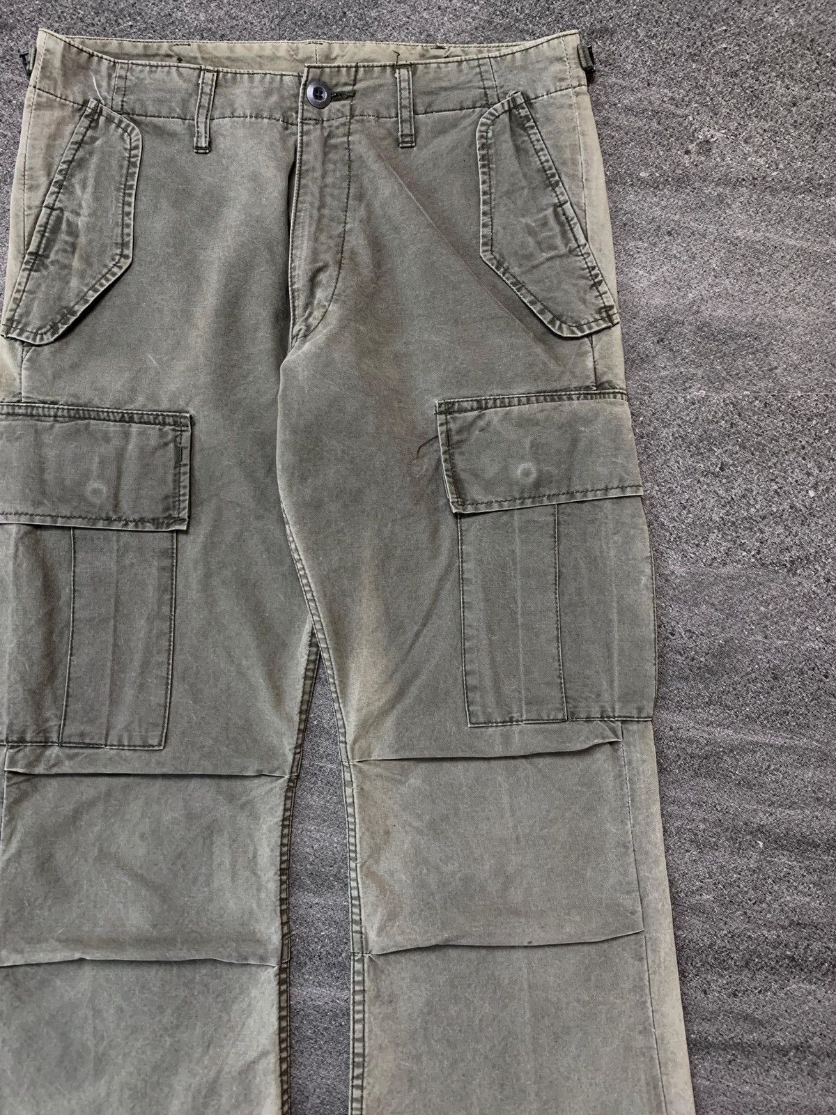 Kazuyuki Kumagai Attachment FREE TAX! Faded Cargo Flared Pants - 30” Size US 30 / EU 46 - 4 Thumbnail