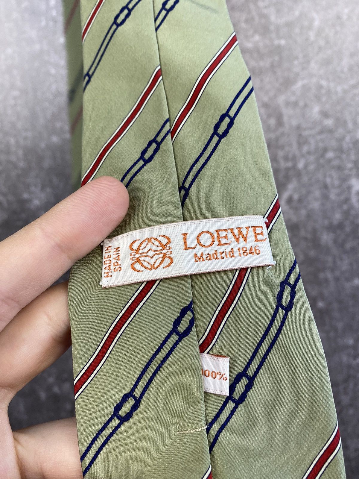 Loewe Loewe tie striped italian silk Size ONE SIZE - 7 Thumbnail