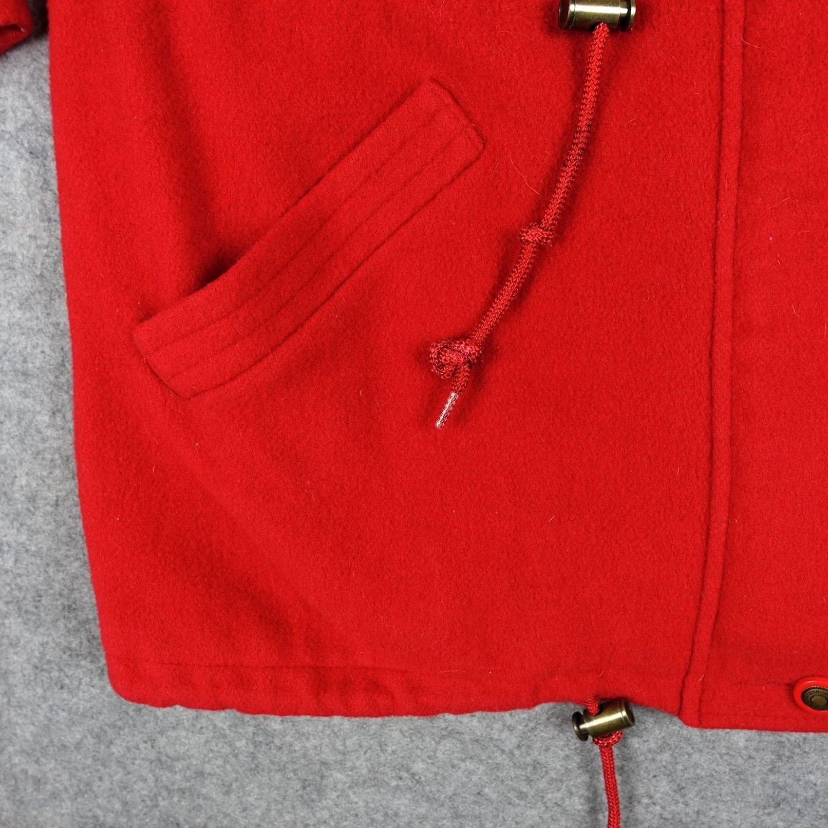 Mackintosh VINTAGE Mackintosh Coat Womens 12 Red Wool Blend Parka Zip Pockets USA Made VTG Size XL / US 12-14 / IT 48-50 - 3 Thumbnail