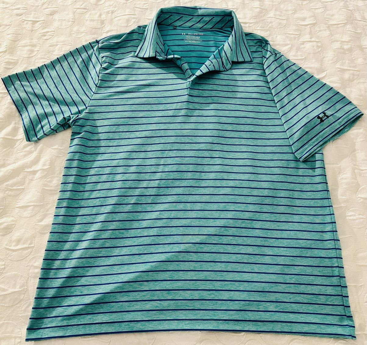 Under Armour UNDER ARMOUR Striped Performance Playoff Polo Teal & Purple Size US XXL / EU 58 / 5 - 1 Thumbnail
