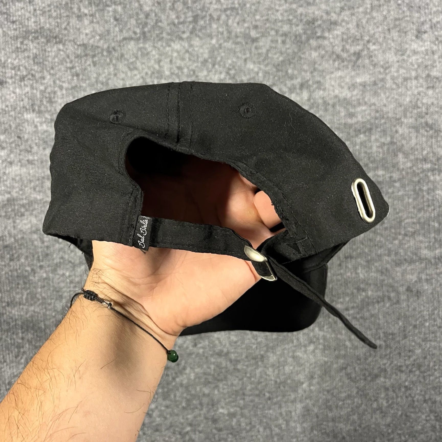 Vintage VINTAGE Bad Birdie Hat Cap Mens Strapback Black White Scrip Golf Performance Size ONE SIZE - 3 Thumbnail