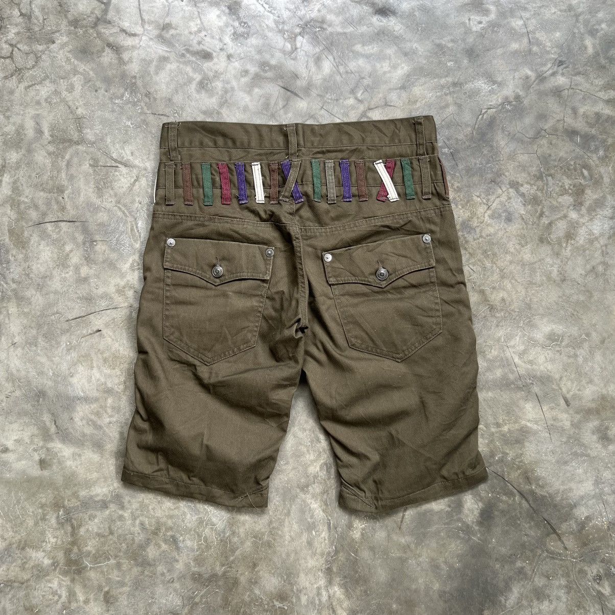 Hysteric Glamour 2000’s Nylaus Vkei Style Double Waist Short Pants Army Size US 32 / EU 48 - 2 Thumbnail