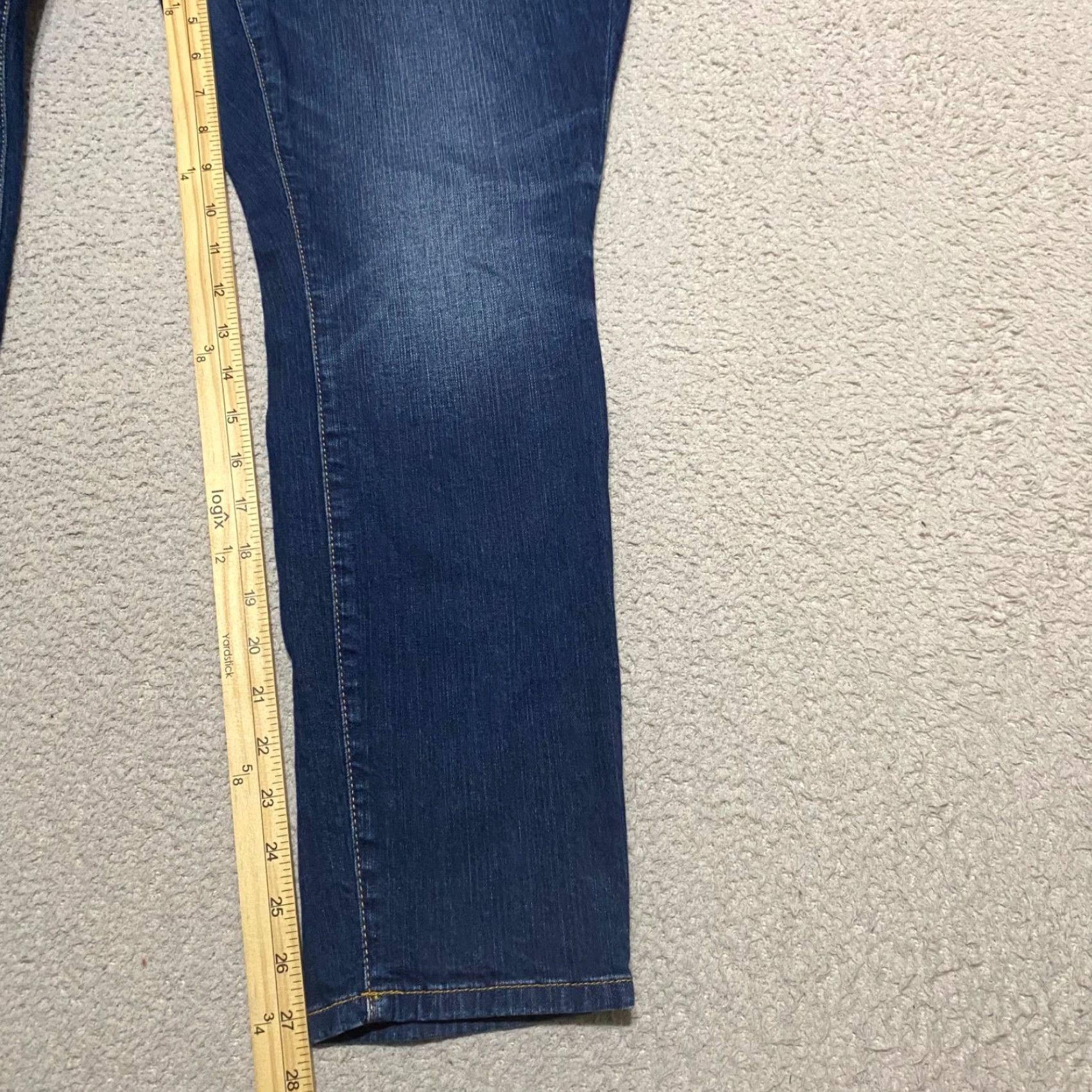 Torrid Torrid Jeans Skinny Blue Denim Dark Wash 14P Petite Mid Rise 5-Pocket Stretch Cotton Blend Womens Boys? Size 36" / US 14 / IT 50 - 7 Thumbnail