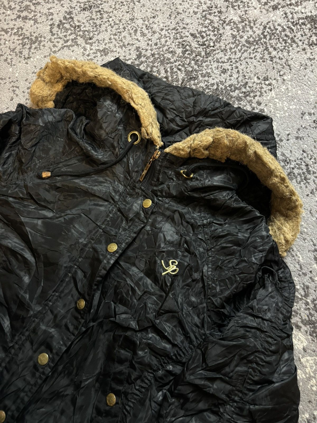 Japanese Brand × Vintage Vintage Y2K Bomber Owens Style Fur Collar Avantgarde Jacket Size US S / EU 44-46 / 1 - 6 Thumbnail