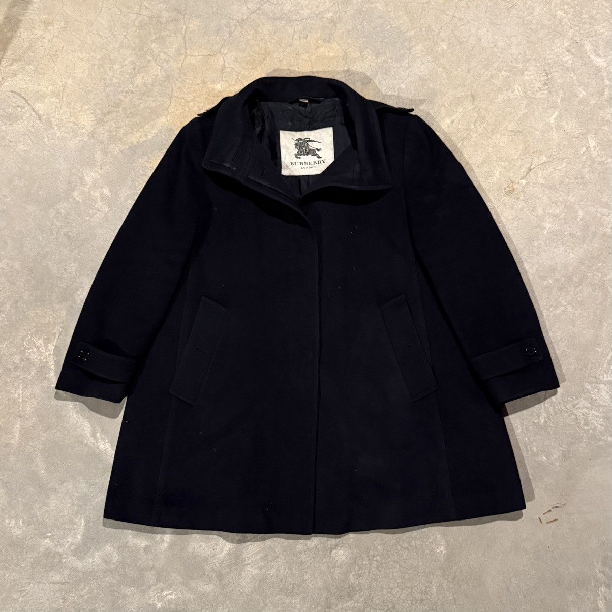 Burberry Burberry London Wool Cashmere Blend Coat Black Size US S / EU 44-46 / 1 - 1 Thumbnail