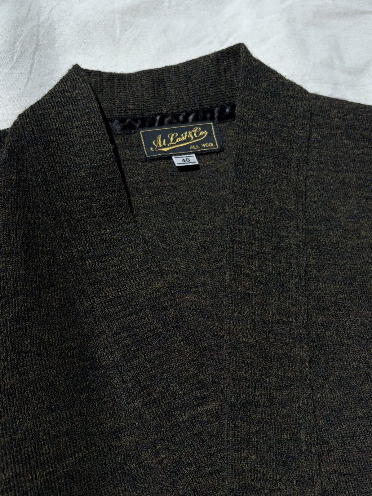 At Last & Co At last co Timeworn Olive Button Wool Work Cardigan Size US M / EU 48-50 / 2 - 3 Thumbnail