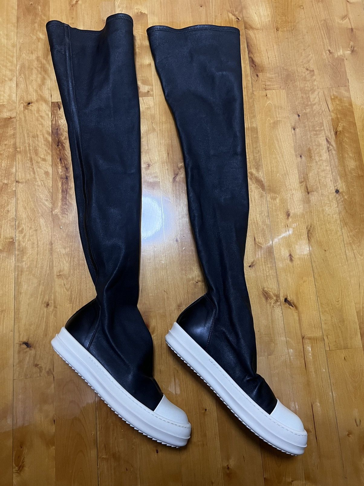 Rick Owens Rick owens mainline leather thigh high stocking sz 37 Size US 7 / IT 37 - 4 Thumbnail