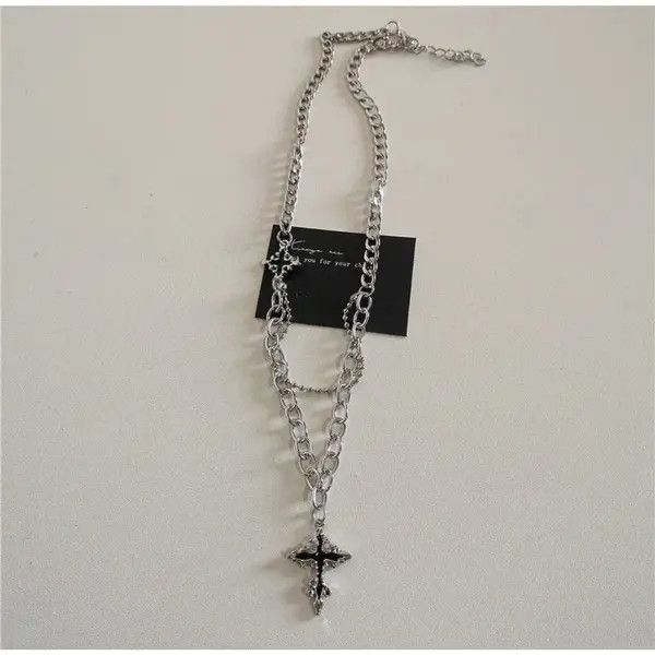 Jewelry Ruumika x Mieko Cross Chain Necklace Punk Y2K Size ONE SIZE - 5 Thumbnail