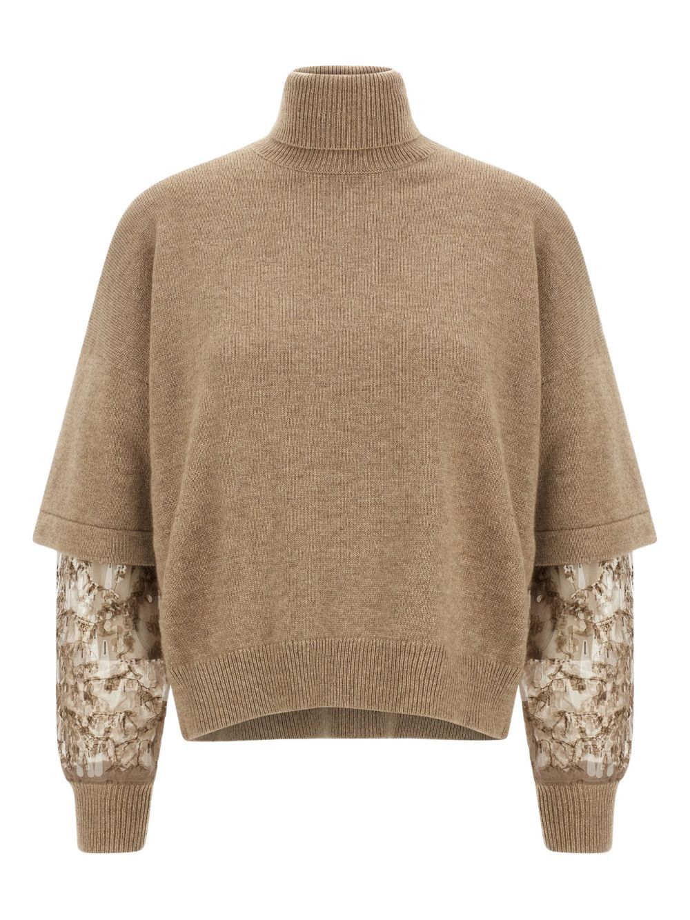 Brunello Cucinelli CASHMERE TURTLE-NECK JUMPER Size L / US 10 / IT 46 - 1 Thumbnail