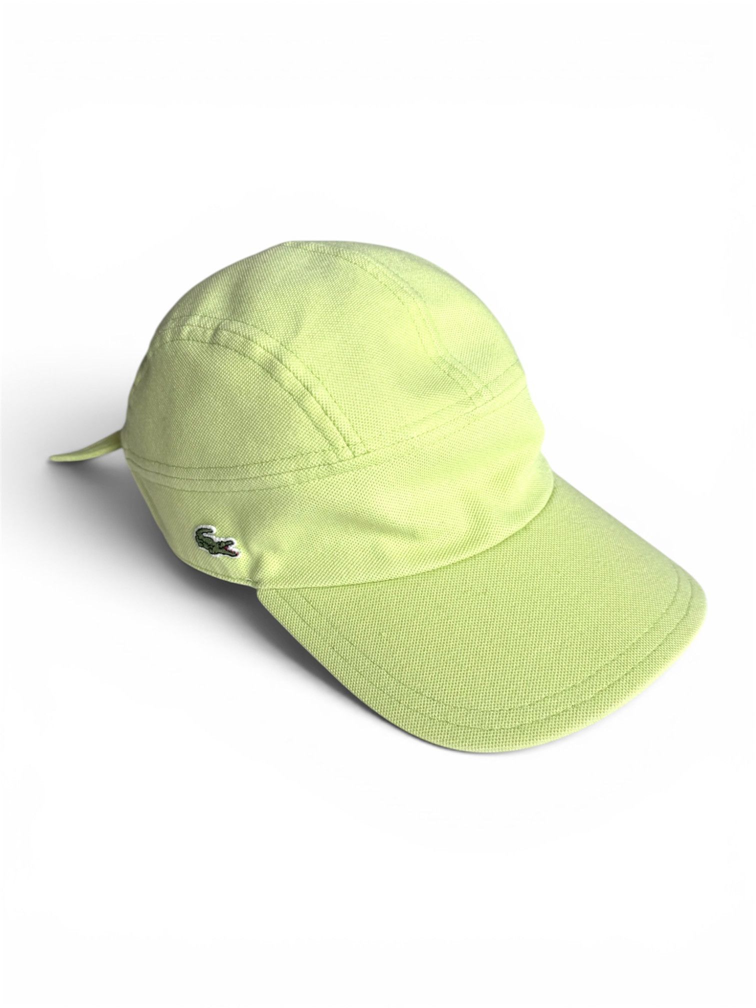 Lacoste Rare Lacoste 5-Panel Cap Lime Green Bow Tie Back Towel Band Size ONE SIZE - 1 Thumbnail