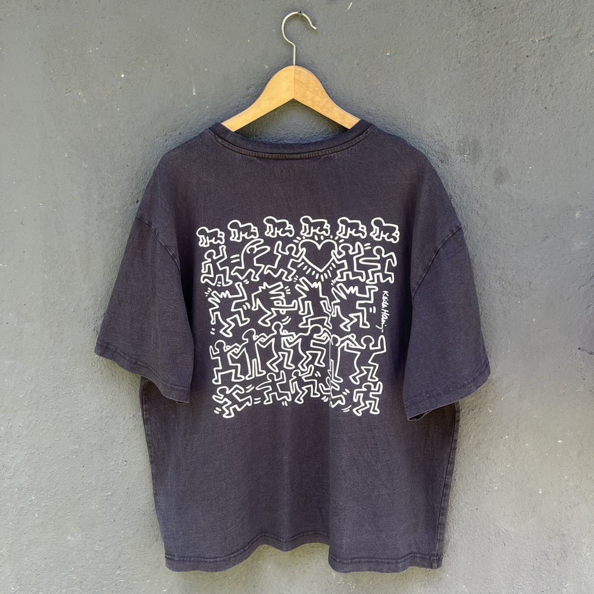 Keith Haring Thrashed Faded Keith Haring ERD Grunge Tee Size US XL / EU 56 / 4 - 1 Thumbnail
