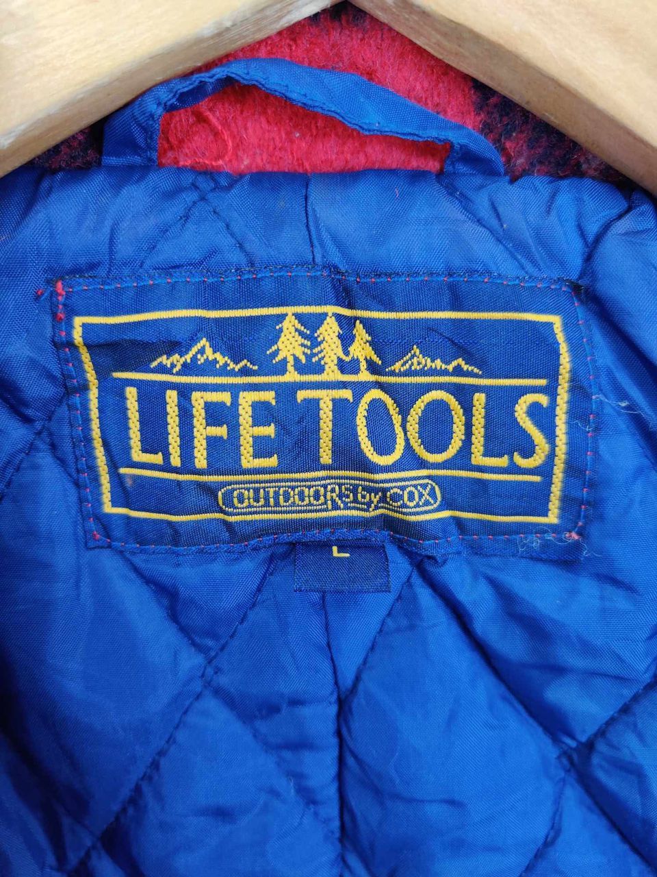 Japanese Brand Vintage Life Tools Plaid Wool Double Breasted Button Coat Size US L / EU 52-54 / 3 - 11 Thumbnail