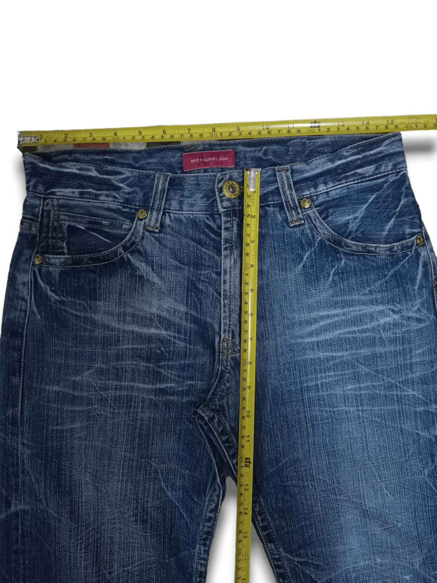 Japanese Brand Vintage Japanese Brand Blue Wash Studded Jeans Size US 31 - 11 Thumbnail