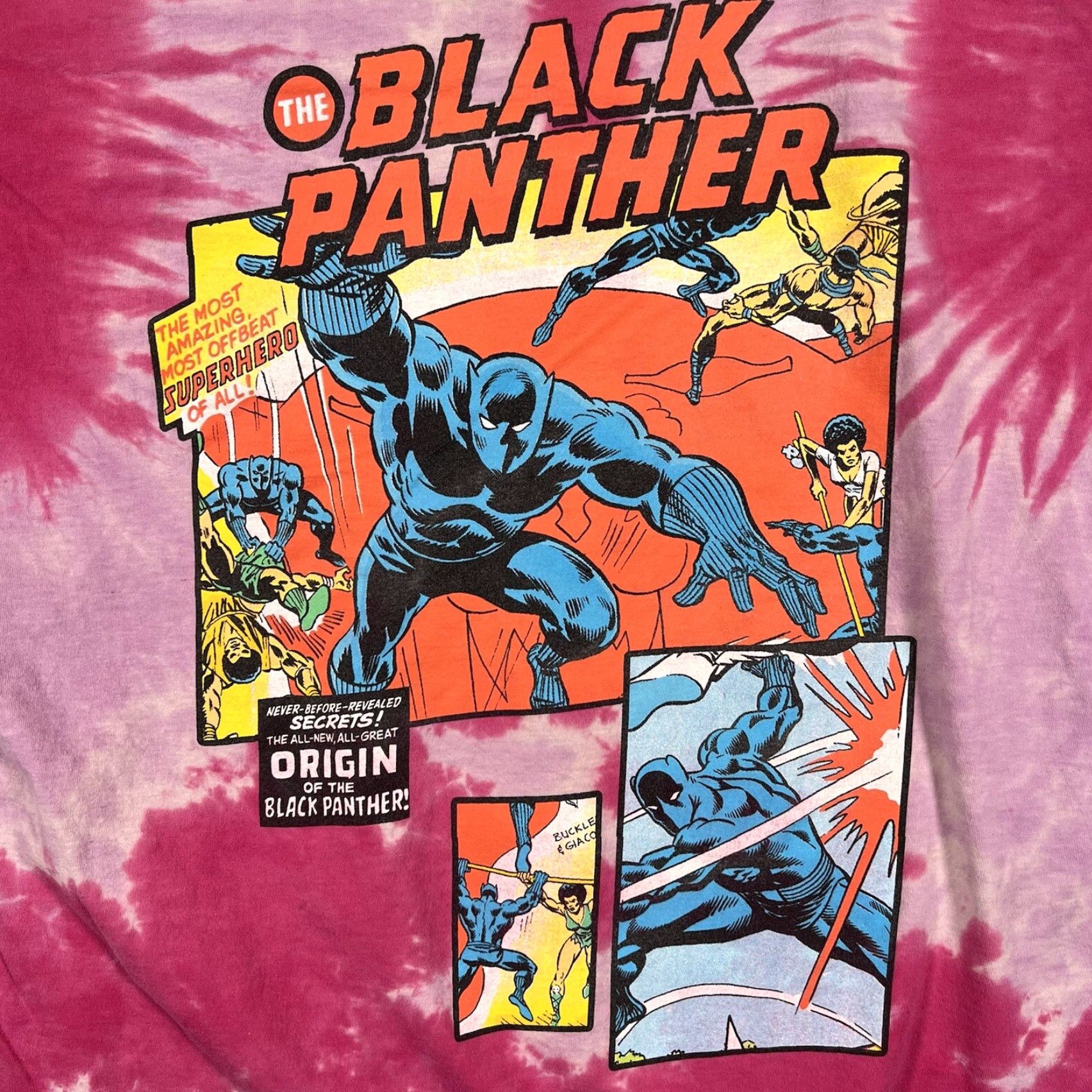 Vintage VINTAGE Marvel Wakanda Forever Movie T-Shirt Womens Size 1X 100% Cotton Tie Dye Size XL / US 12-14 / IT 48-50 - 7 Thumbnail