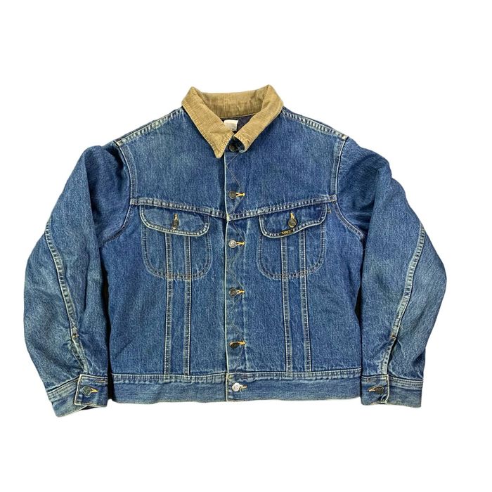 VTG LEE STORM RIDER BLANKET LINED DENIM JACKET ROCKABILLY 52” (48) XL