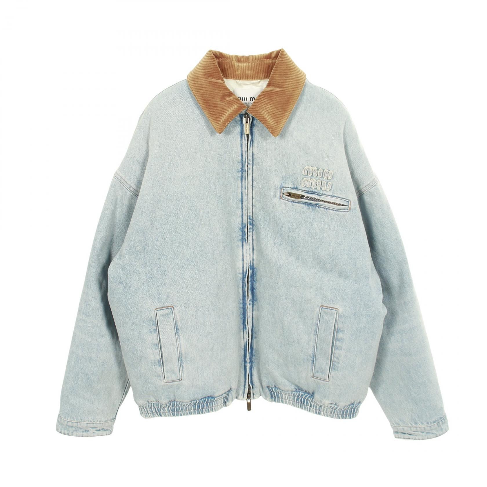 Miu Miu Miu Miu Miu Miu Cotton Blouson Jacket Textile Outerwear DUTY FREE for USA Size ONE SIZE - 1 Thumbnail