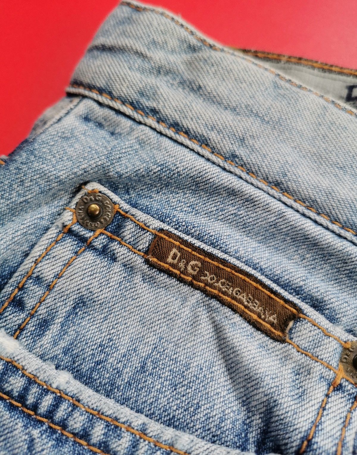 Dolce & Gabbana D&G Light Blue Repaired Distressed Jeans Size US 30 / EU 46 - 8 Thumbnail