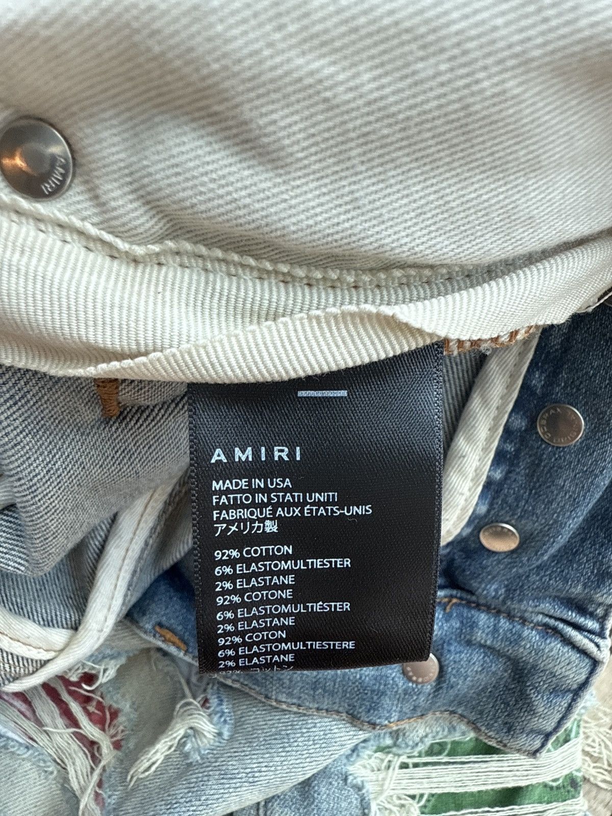 Amiri Amiri MX1 Multi-Color Bandana Jeans–Size 30–Light Wash Size US 30 / EU 46 - 5 Thumbnail