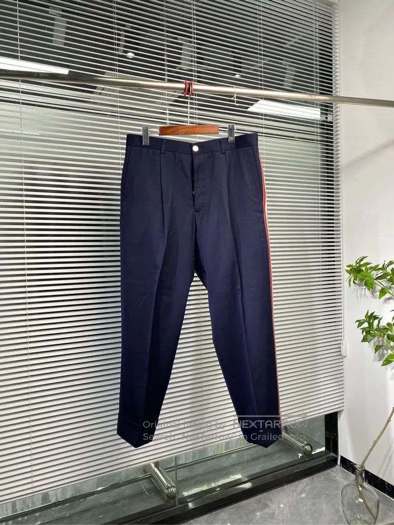 Thom Browne Thom Browne size 5 Navy Wool Casual Trousers Size US 29 - 1 Thumbnail