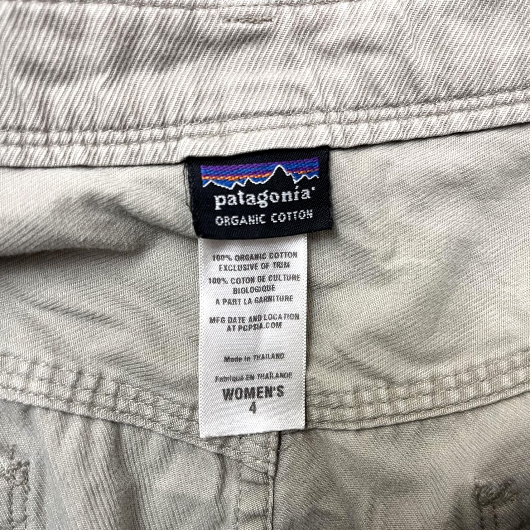 Patagonia Patagonia Cargo Pants Womens 4 Beige Organic Cotton Twill Straight Leg Regular Size 27" / US 4 / IT 40 - 5 Thumbnail