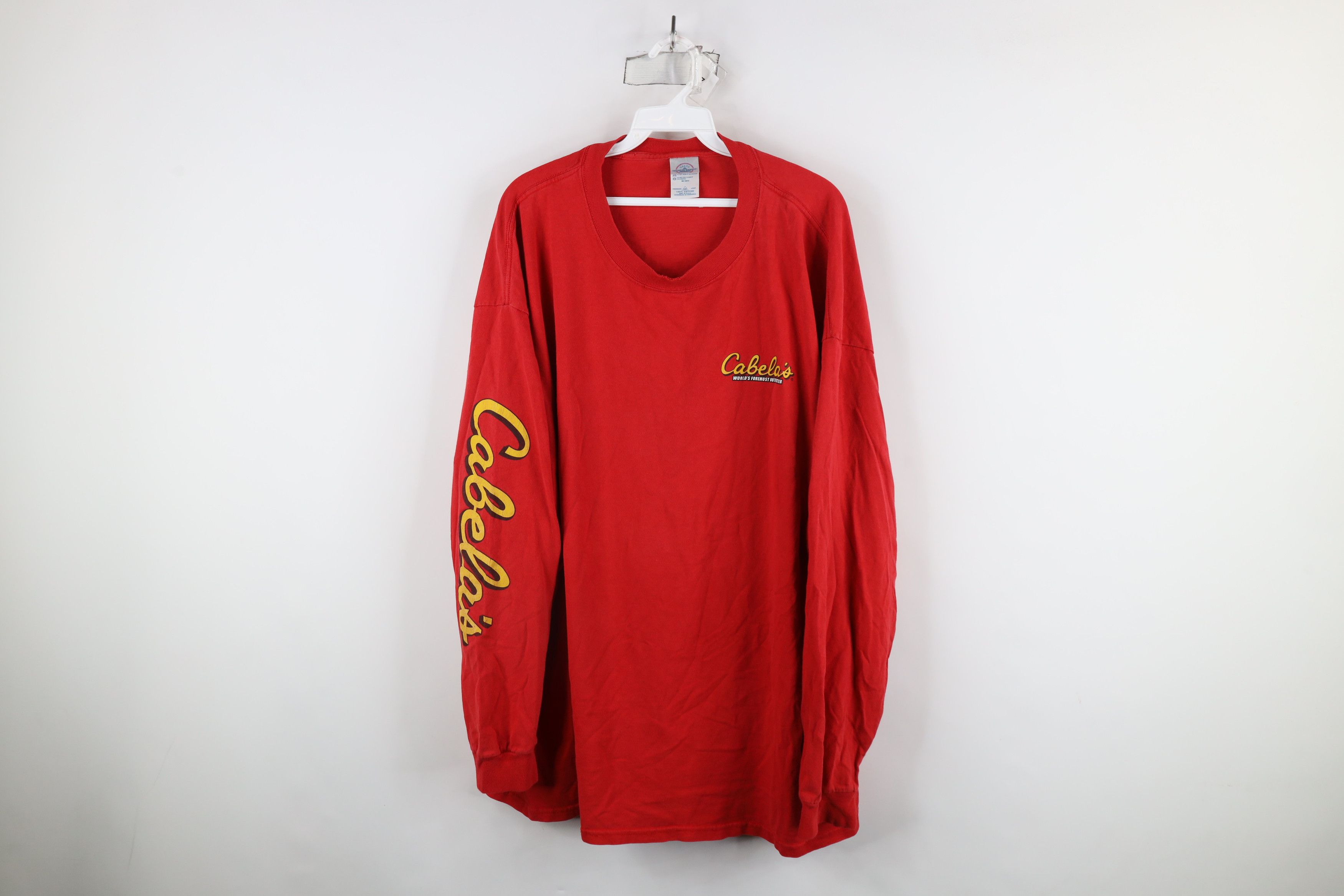 Cabelas × Vintage Vintage 90s Cabelas Spell Out Deer Long Sleeve T-Shirt Size US XXL / EU 58 / 5 - 1 Thumbnail