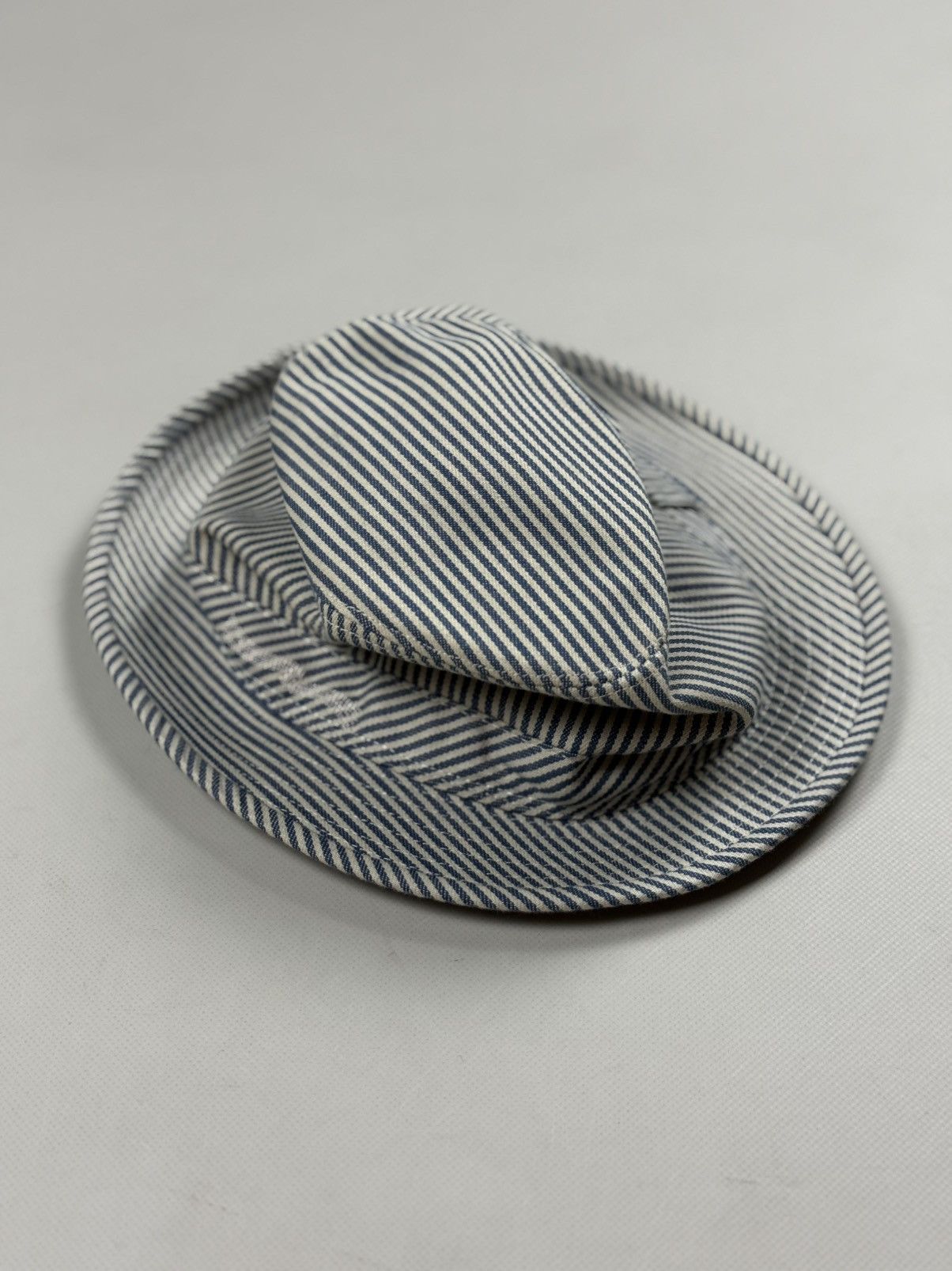 Nudie Jeans Nudie Jeans Co Men’s Striped Denim Fedora Hat Cap Size M Size ONE SIZE - 2 Thumbnail
