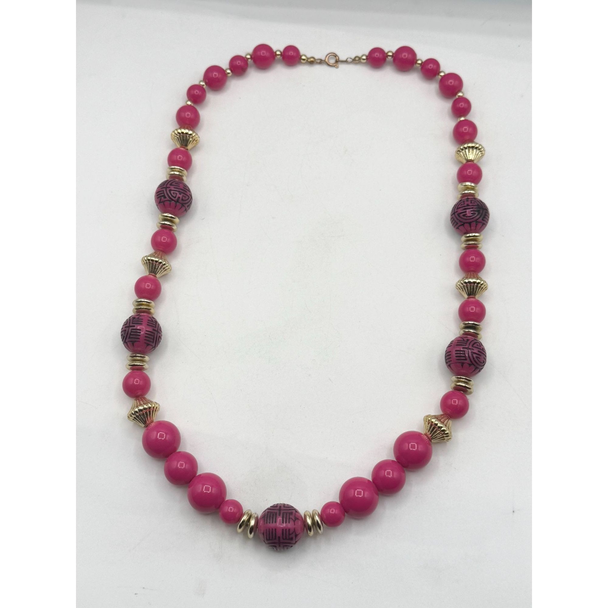 Vintage Vintage pink gold beaded necklace Size ONE SIZE - 2 Thumbnail