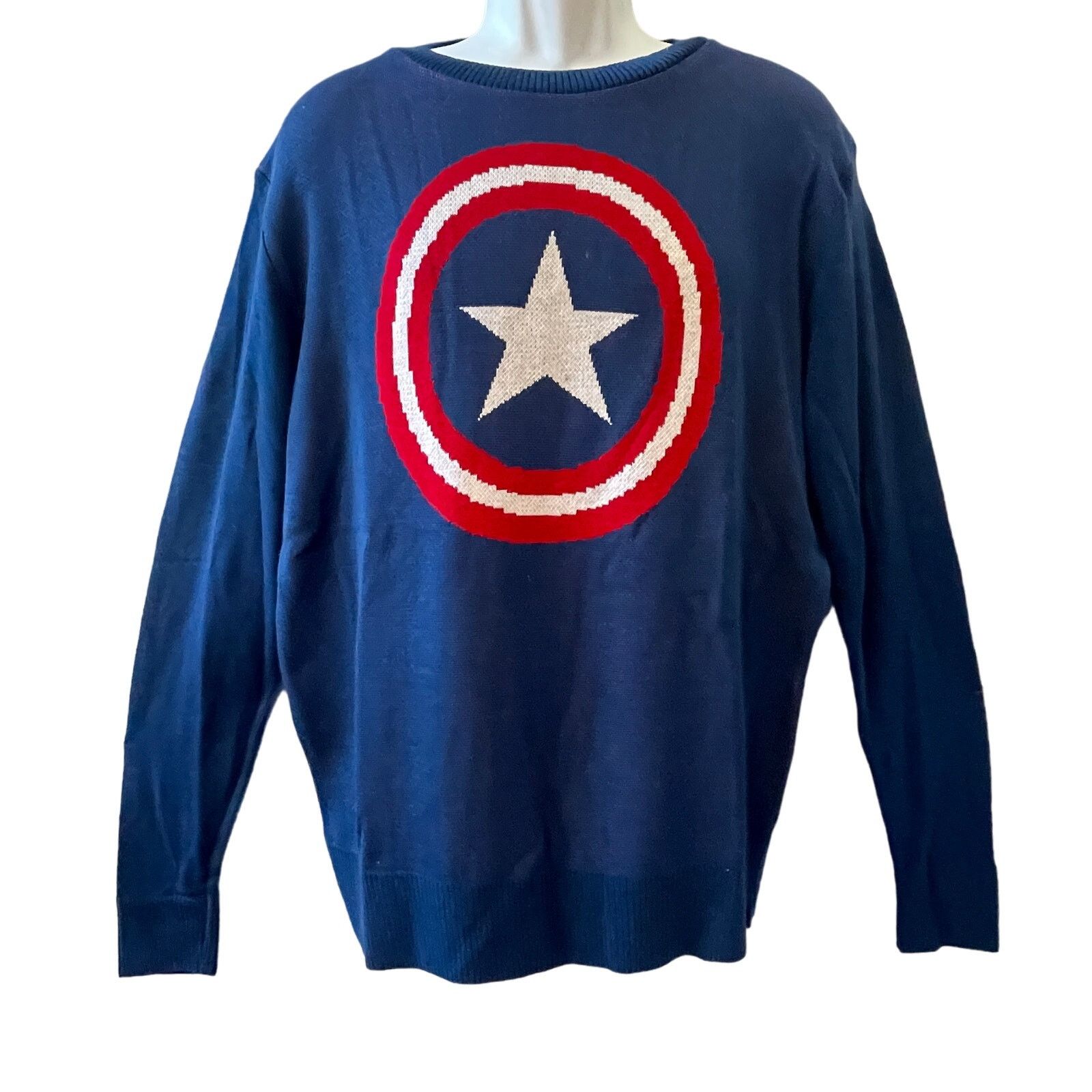 Marvel Comics Marvel Captain America Shield Insignia Sweater Size Large Size US L / EU 52-54 / 3 - 1 Thumbnail