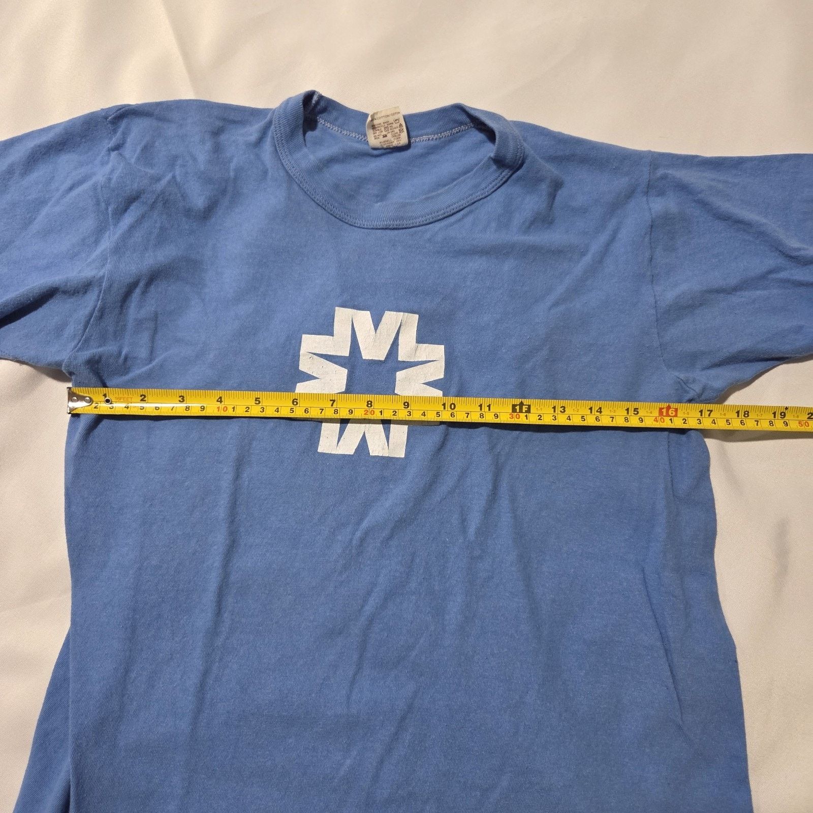 Russell Athletic Vtg 90s Russell Athletic Made in USA Graphic Tee Blue 17x23 Size US M / EU 48-50 / 2 - 4 Thumbnail