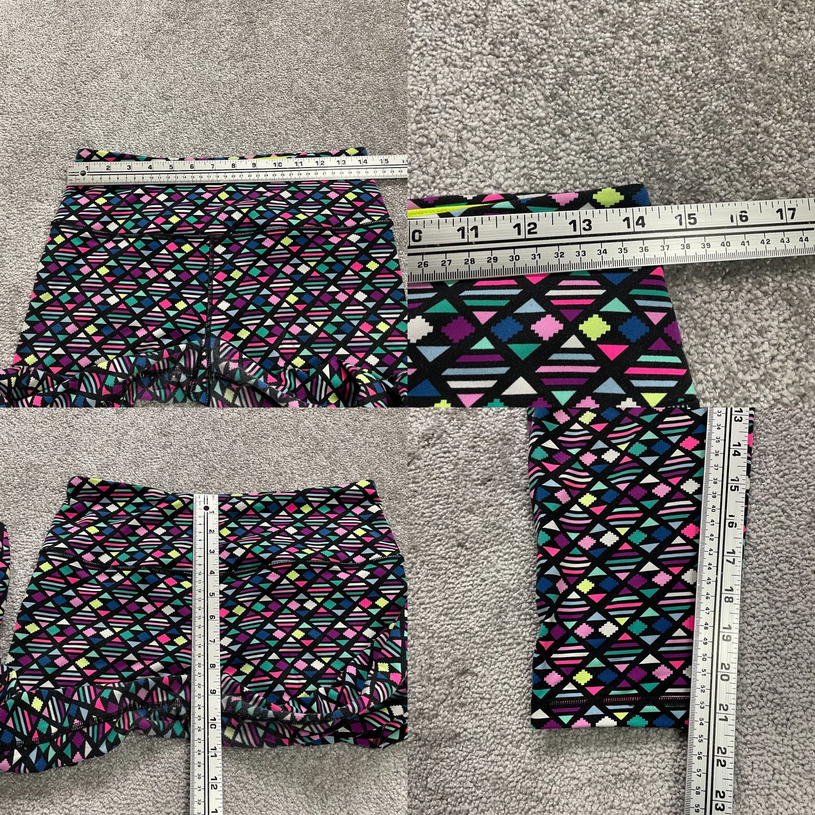 Victoria's Secret Victoria's Secret Leggings Cropped Womens Multicolor Geometric Active Gym 29x21 Size 29" - 8 Thumbnail