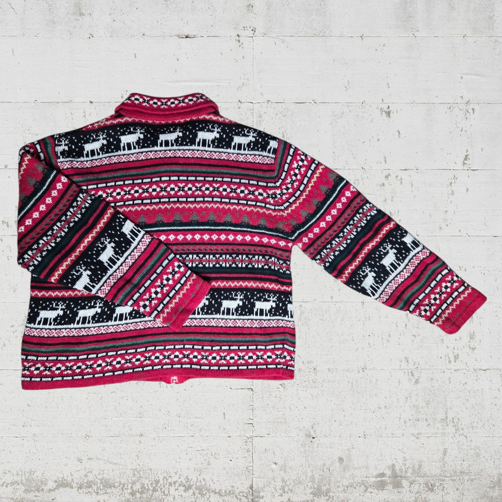 Vintage Y2K Red Moose Full Zip Winter Sweater Size XL Size XL / US 12-14 / IT 48-50 - 8 Thumbnail
