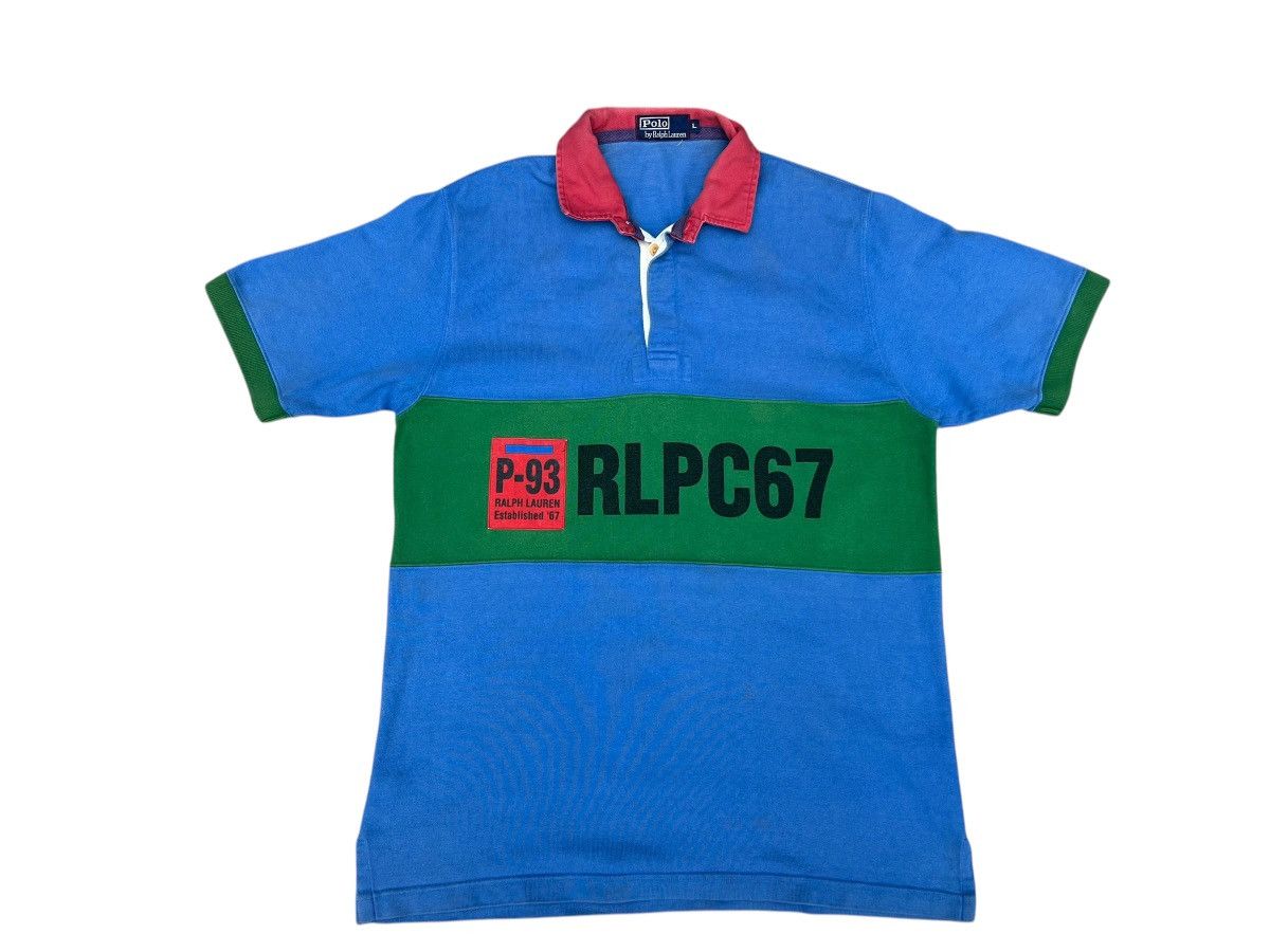 Polo Ralph Lauren Vintage 90s Polo Ralph Lauren RLPC67 Spell Out Rugby Shirt Size US L / EU 52-54 / 3 - 3 Thumbnail