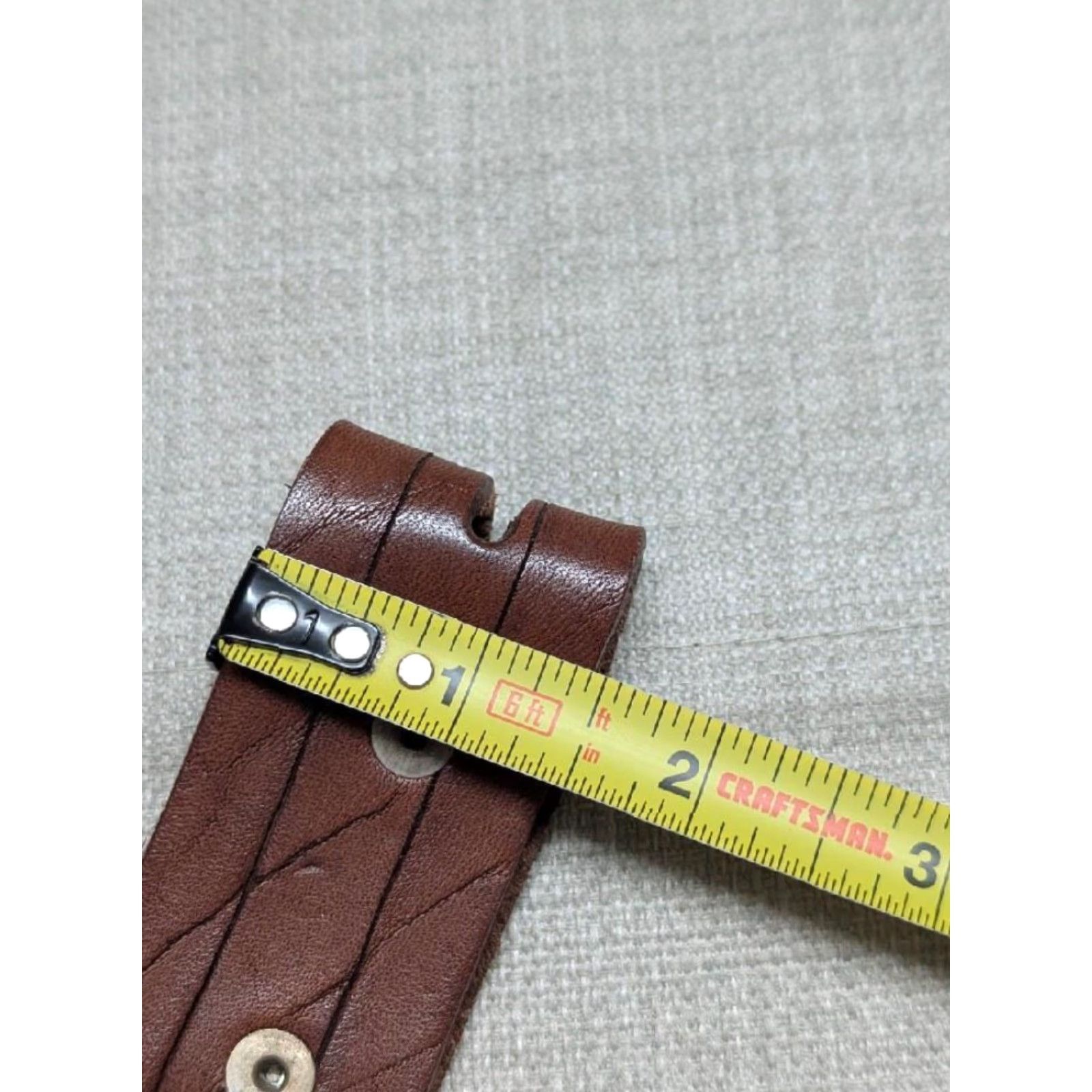 Vintage VINTAGE Handcrafted western belt Tooled cowhide leather 42 belt 1-1/2" brown Men's Casual Cowboy Belt Size 42 - 7 Thumbnail