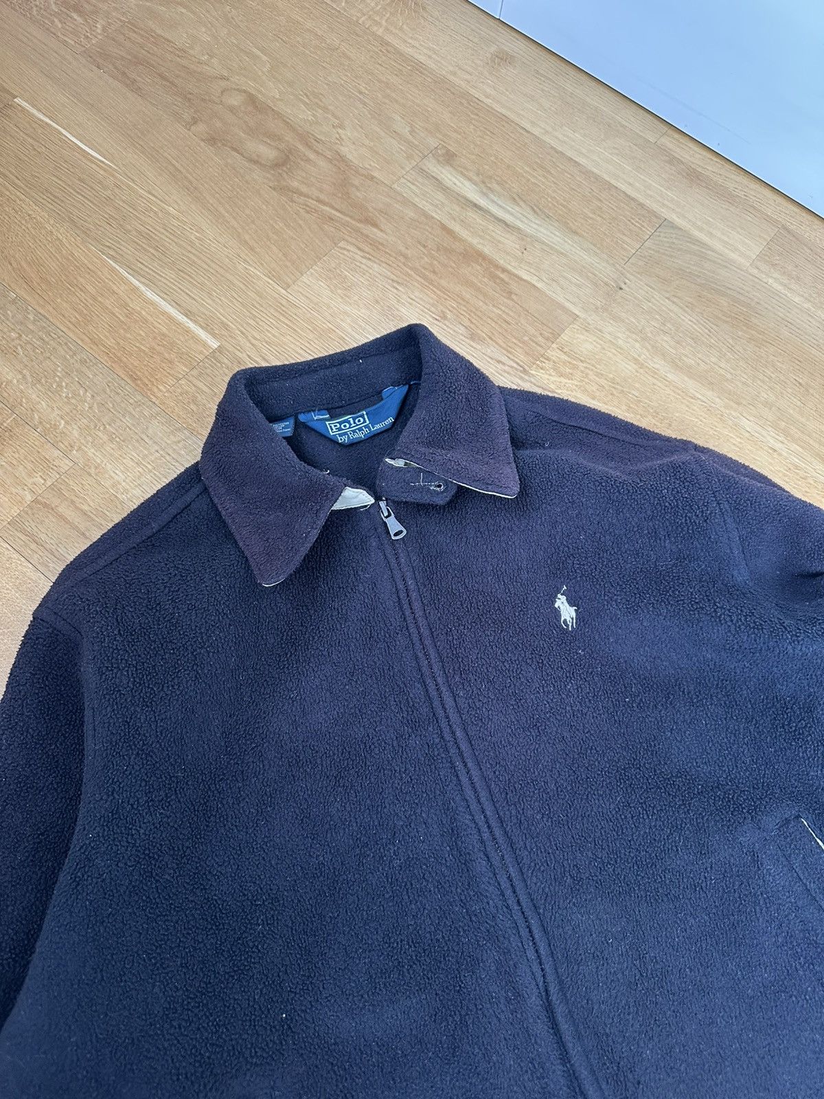 Polo Ralph Lauren Vintage Polo Ralph Lauren Zip Fleece Jacket Black Fir Logo Size US L / EU 52-54 / 3 - 6 Thumbnail