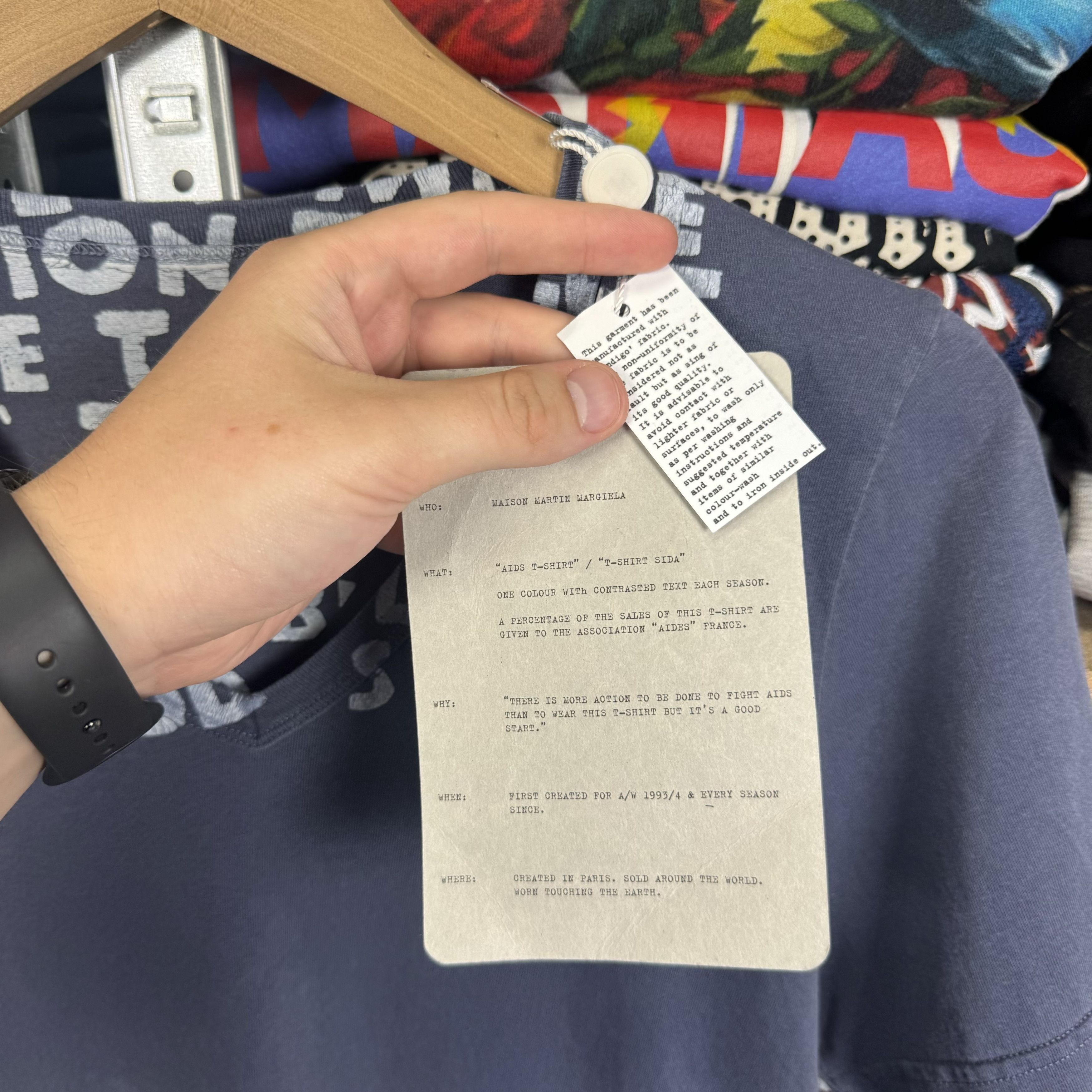Maison Margiela MAISON MARTIN MARGIELA AIDS AWARENESS GARMENT DYED T-SHIRT Size US S / EU 44-46 / 1 - 5 Thumbnail