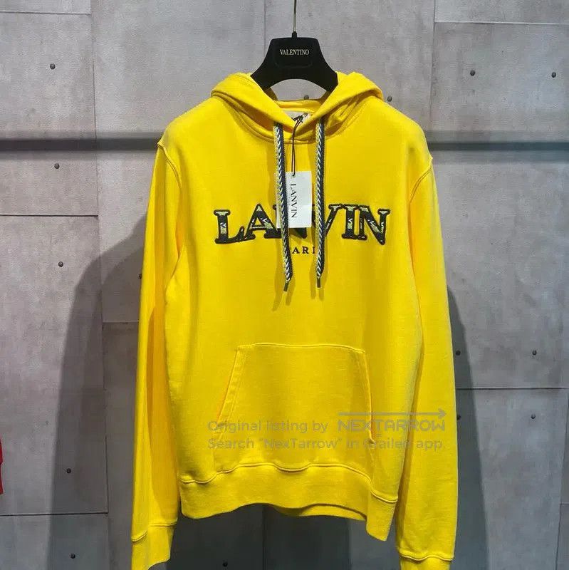 Lanvin Lanvin Men's Yellow Cotton Hoodie . Size US S / EU 44-46 / 1 - 1 Thumbnail