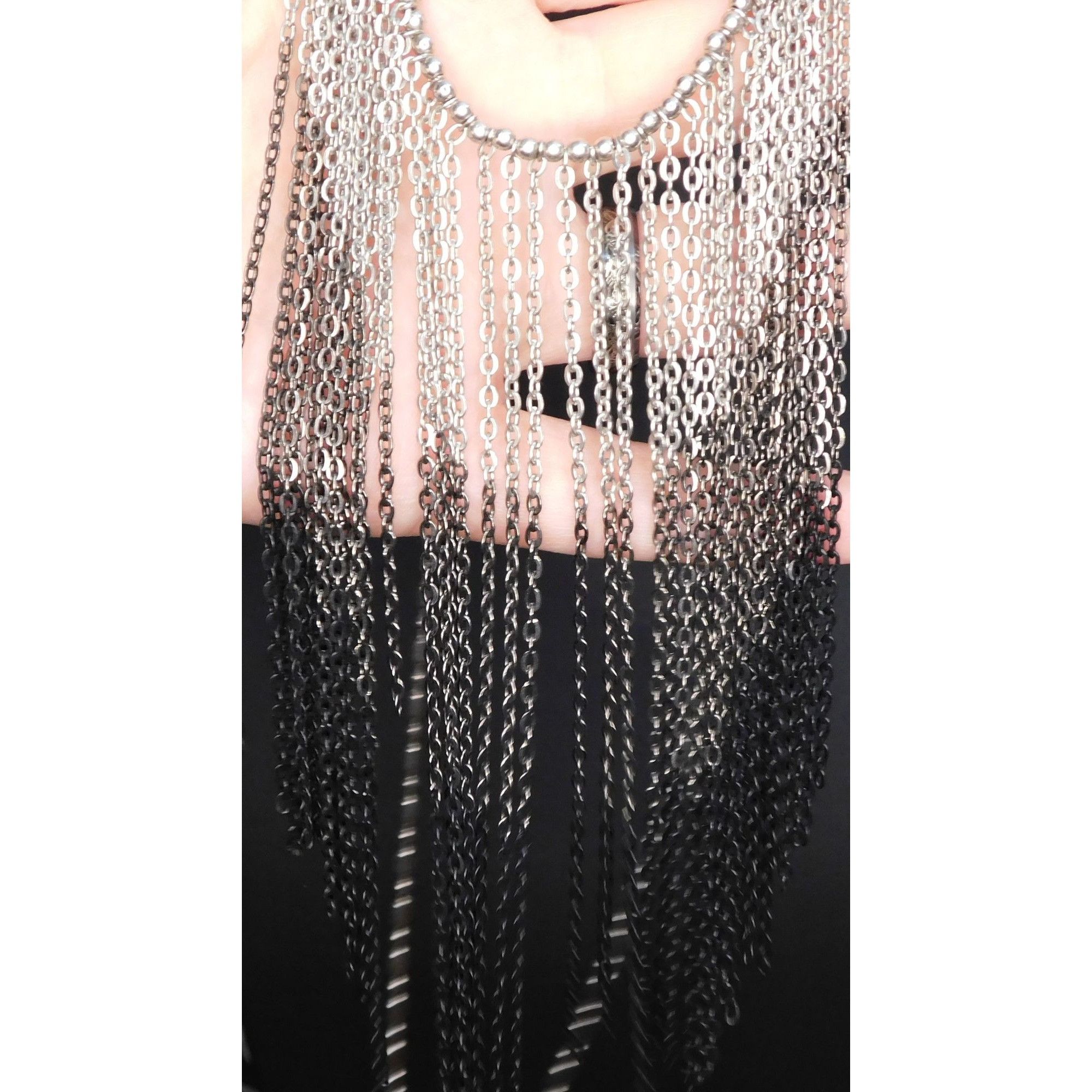 Other Glam Goth Multitone Cascading Fringe Necklace Size ONE SIZE - 2 Thumbnail