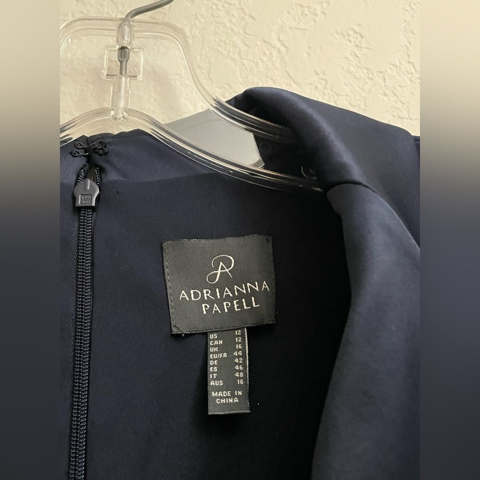Adrianna Papell Adrianna Papell Jersey Tuxedo Dress in Midnight - Women 12 Size XL / US 12-14 / IT 48-50 - 2 Thumbnail