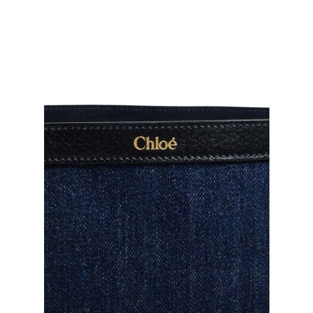 Chloe Chloe Medium Spin Submarine Blue Denim / Leather Tote Bag Ne Size ONE SIZE - 5 Thumbnail