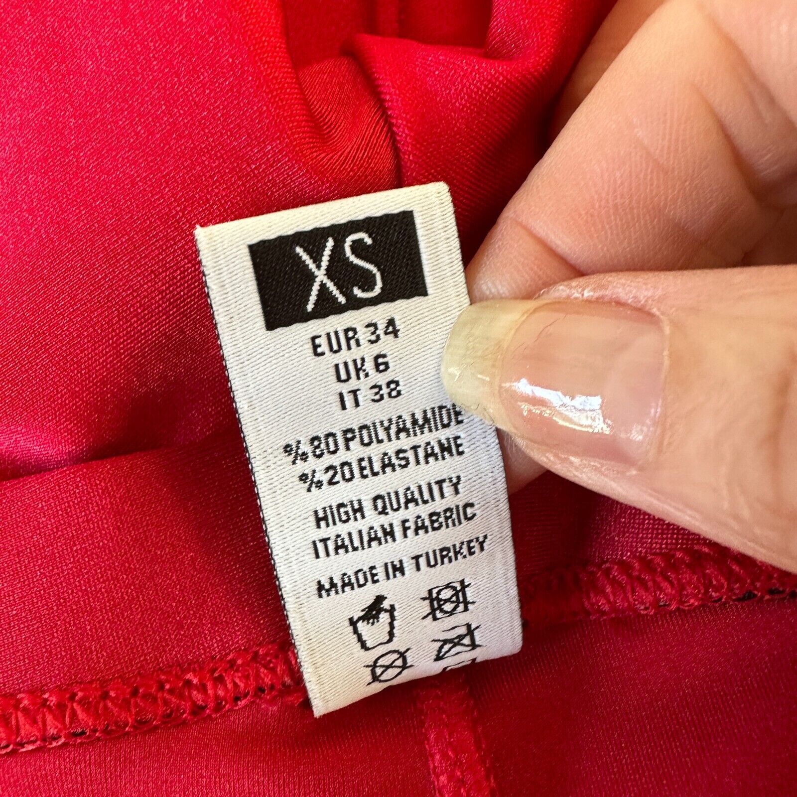 Other Anais & Margaux Alexandra Red Shimmery Leggings Italian XS Size 23" - 7 Thumbnail