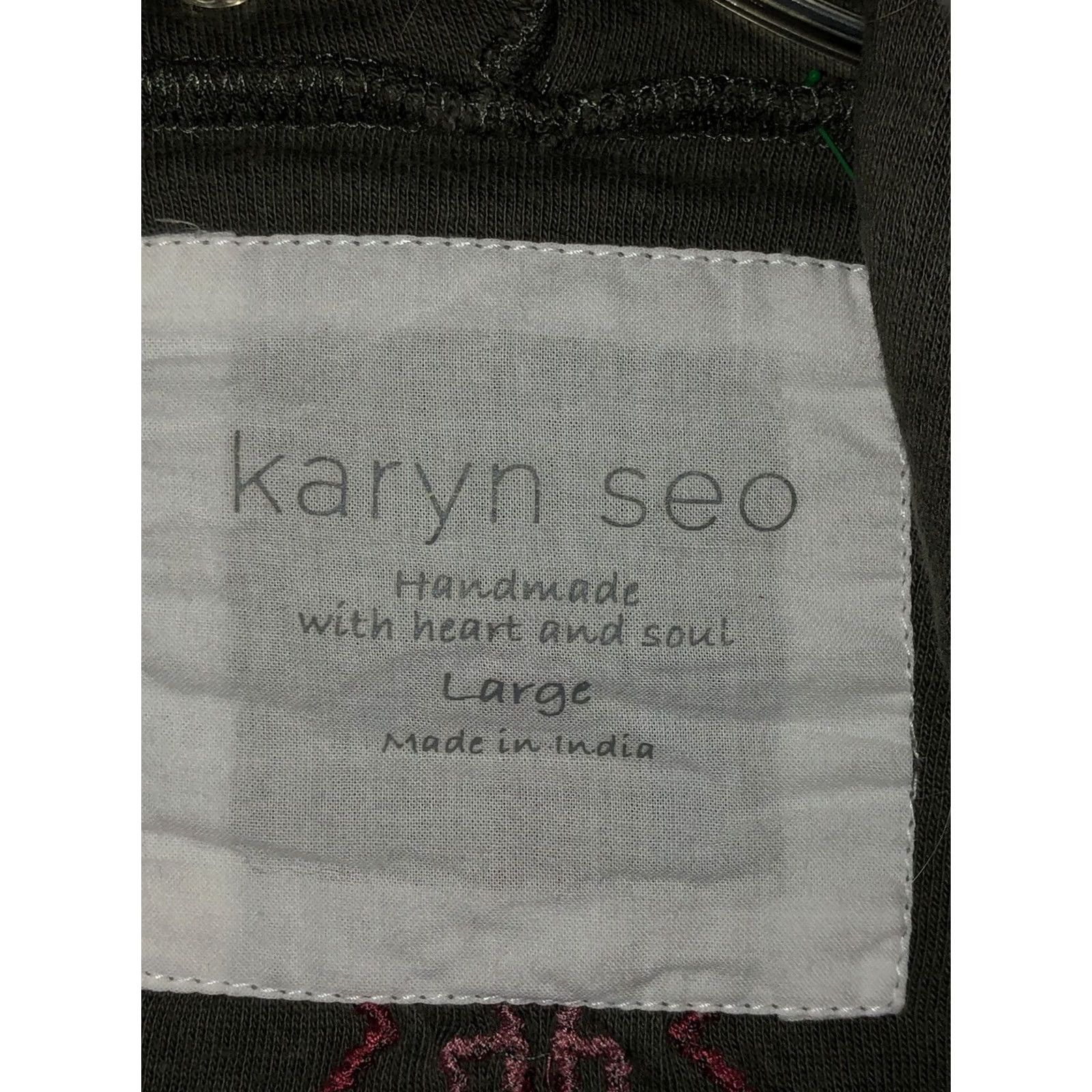Anthropologie VINTAGE Karyn Seo Anthropologie Embroidered Jacket Cardigan Hooded Green Large Women's Jacket Size L / US 10 / IT 46 - 4 Thumbnail