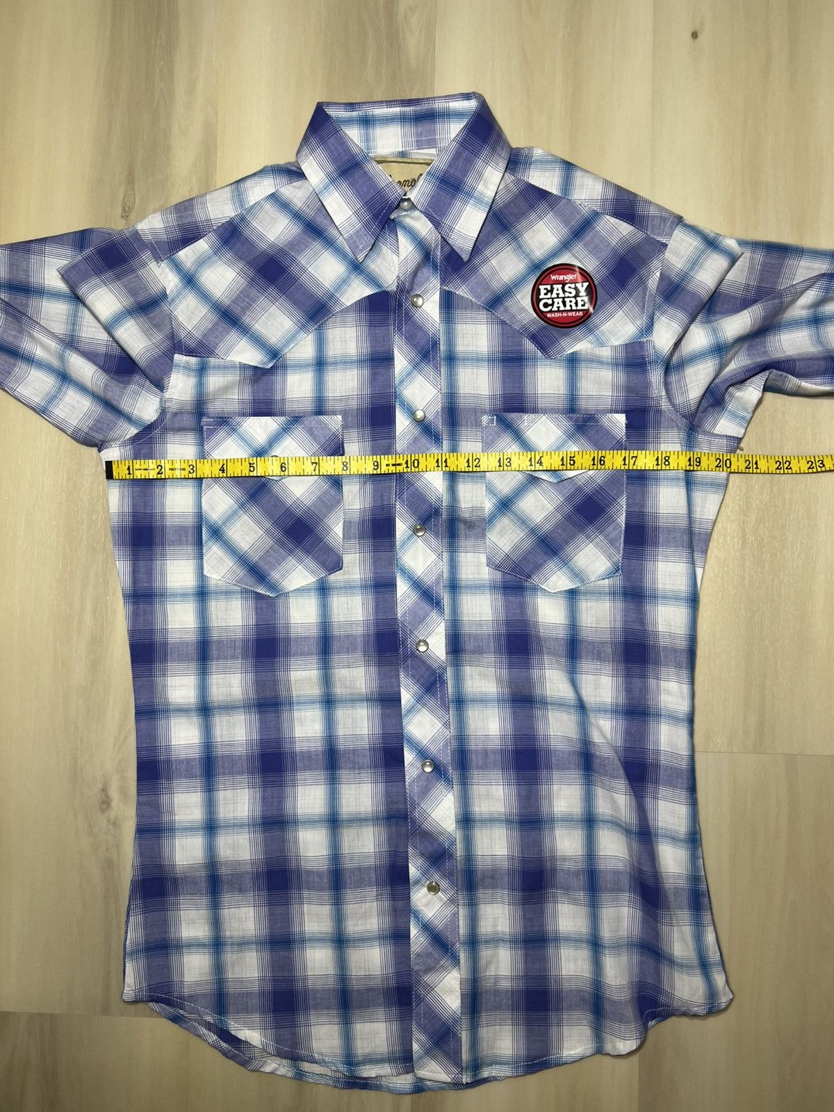 Wrangler Wrangler Western Shirt Men’s Sz Small Blue Plaid Pearl Snap Size US S / EU 44-46 / 1 - 3 Thumbnail