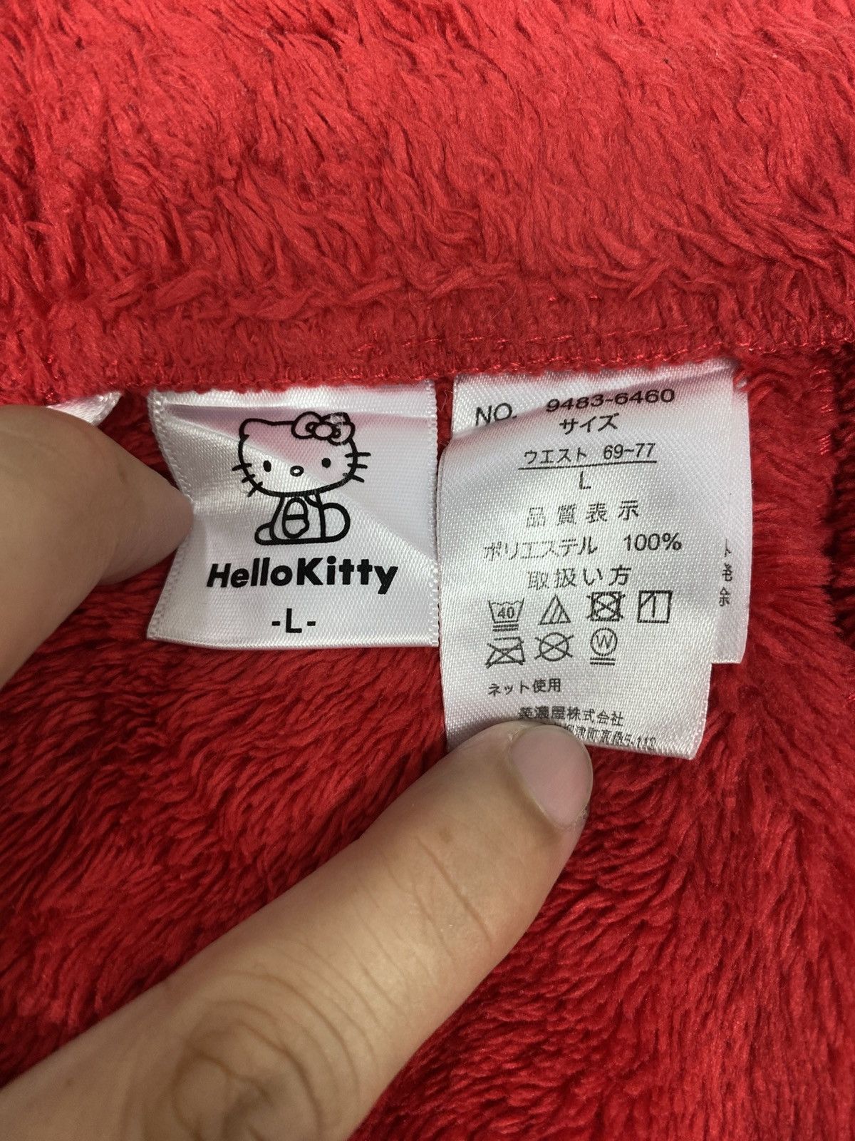 Japanese Brand Rare‼️ Hello Kitty Fleece Pants Small Logo Size 30" / US 8 / IT 44 - 4 Thumbnail
