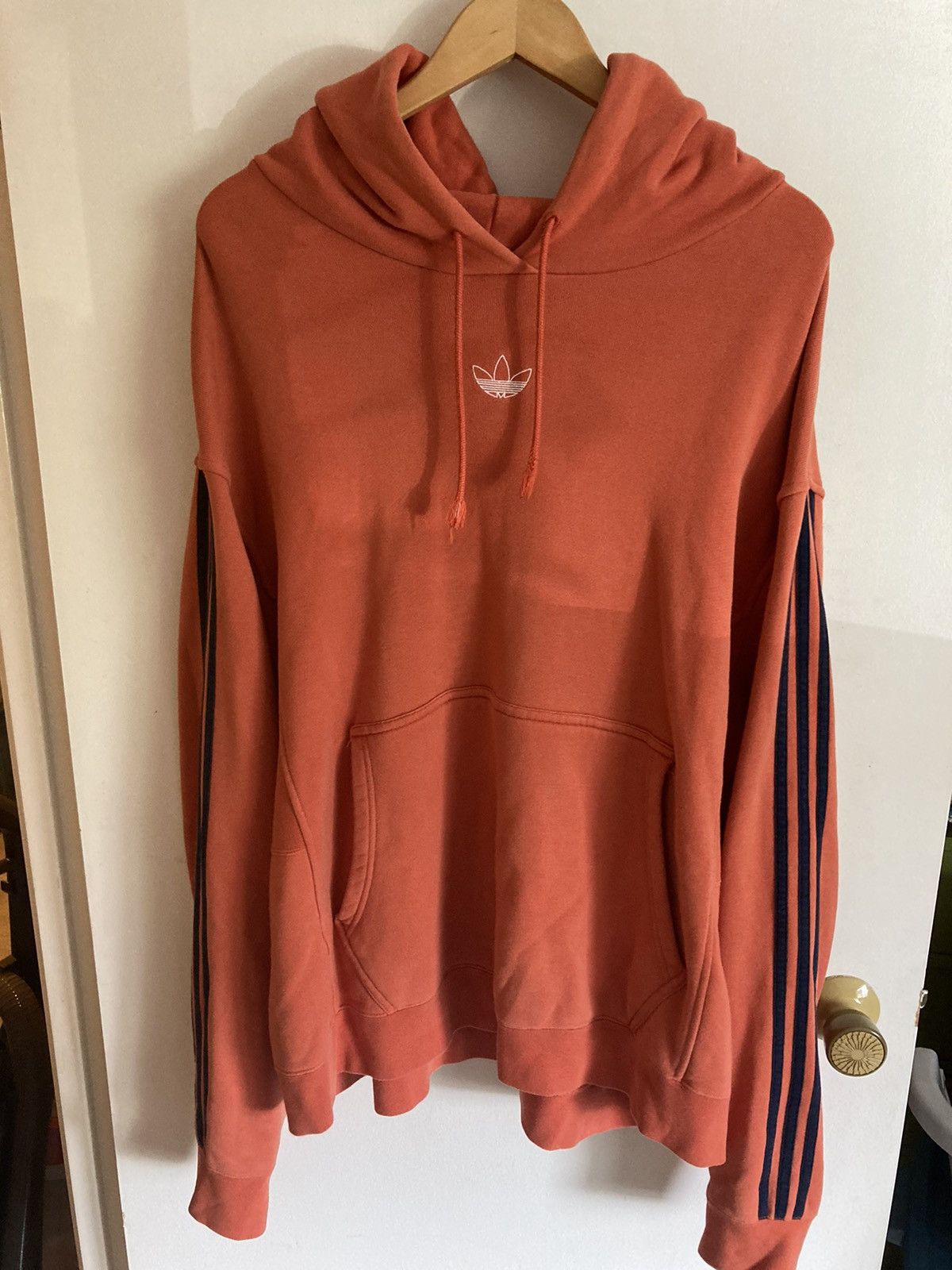 Adidas Oversized Adidas Orange Hoodie Size US XXL / EU 58 / 5 - 1 Thumbnail